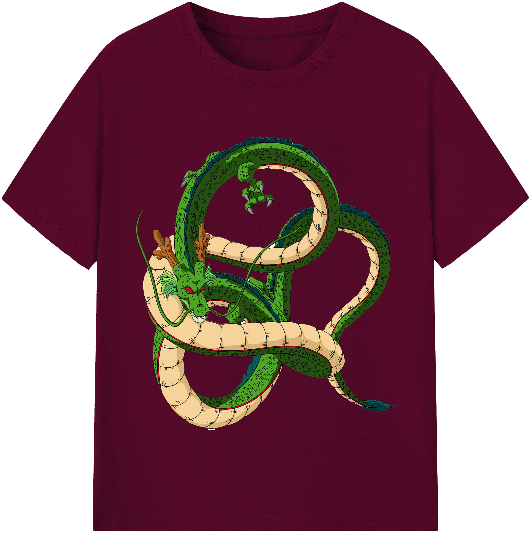 （画像用） ドラゴンボール 神龍 シェンロン DRAGON BALL Shenron レディースカジュアルプリントTシャツ（綿100％）